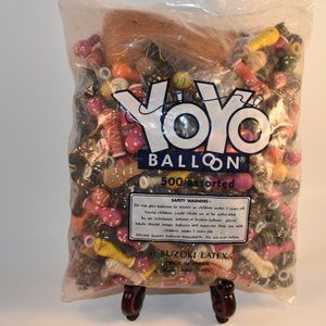 Large Bag of 500 Assorted Suzuki Latex Japanese Yo Yo Balloons